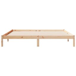 Berkfield Home Extra Long Bed Frame without Mattress 180x220 cm Solid Wood Pine in Brown - thumbnail 4