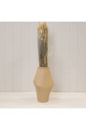 KDMD Modern Tan Sculptural Ribbed Vase - thumbnail 2