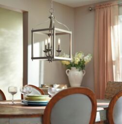 Loops 3 Bulb Ceiling Pendant Light Fitting Brushed Nickel LED E14 60W Bulb in Metallics - thumbnail 2