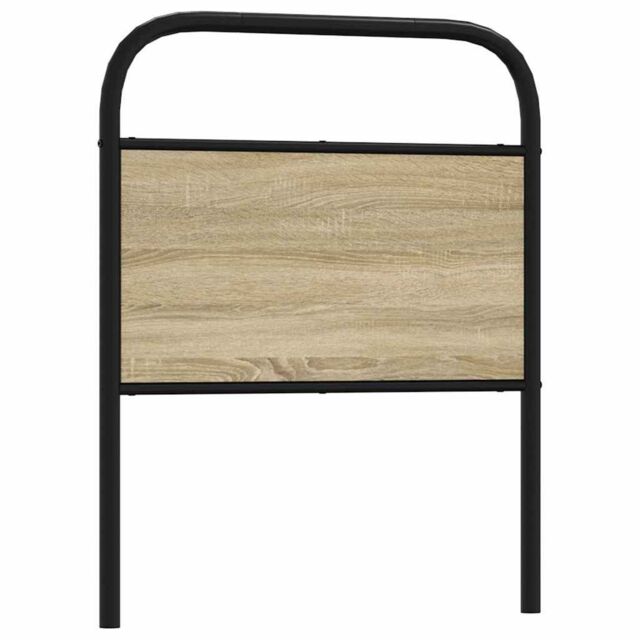 Berkfield Home Headboard Sonoma Oak 80 cm Steel & Engineered Wood in Brown - image 1
