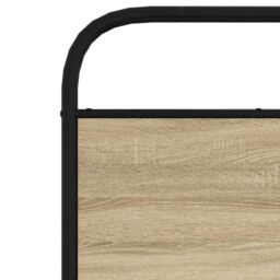 Berkfield Home Headboard Sonoma Oak 80 cm Steel & Engineered Wood in Brown - thumbnail 6