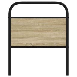 Berkfield Home Headboard Sonoma Oak 80 cm Steel & Engineered Wood in Brown - thumbnail 3
