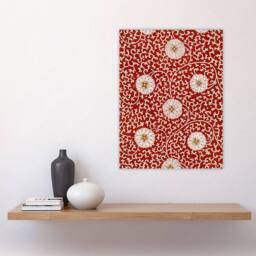 "Artery8 Owen Jones Floral Filigree Pattern in Red Wall Art Print - Size: W12"" x H16""" - thumbnail 4