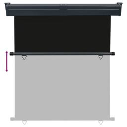 Berkfield Home Balcony Side Awning 160x250 cm Black - thumbnail 5