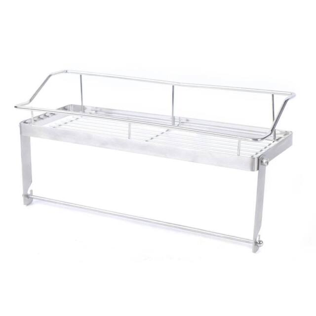 Kelvenix Adhesive Paper Towel Holder Shelf Stainless Steel in Silver - image 1