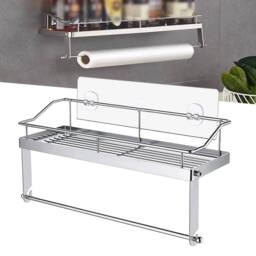 Kelvenix Adhesive Paper Towel Holder Shelf Stainless Steel in Silver - thumbnail 3