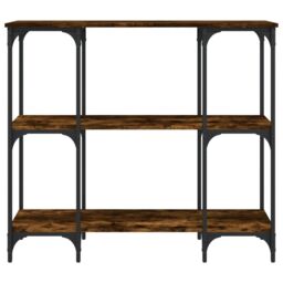 Berkfield Home Console Table Smoked Oak 102x35x90 cm Engineered Wood in Brown - Size: 102 x 35 x 90 cm - thumbnail 4