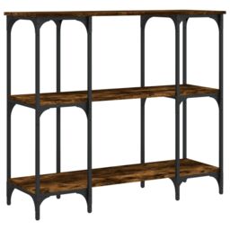 Berkfield Home Console Table Smoked Oak 102x35x90 cm Engineered Wood in Brown - Size: 102 x 35 x 90 cm - thumbnail 2