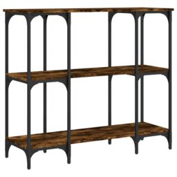 Berkfield Home Console Table Smoked Oak 102x35x90 cm Engineered Wood in Brown - Size: 102 x 35 x 90 cm - thumbnail 6