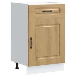 Berkfield Home Kitchen Base Cabinet Kalmar Artisan Oak Engineered Wood in Brown - thumbnail 2