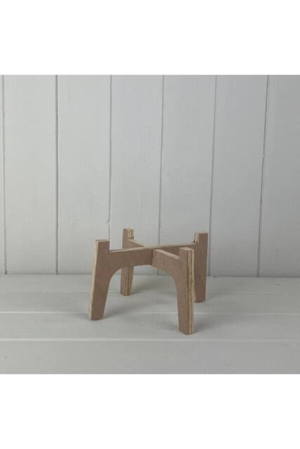 KDMD Medium Natural Slot-together (Flat Pack) Plant Stand for 14cm Pot - image 1