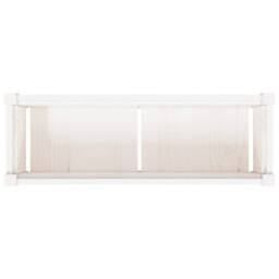 Berkfield Home Beautiful Garden Planter White 90x31x31 cm Solid Wood Pine - Size: 90 x 31 x 31 cm - thumbnail 8