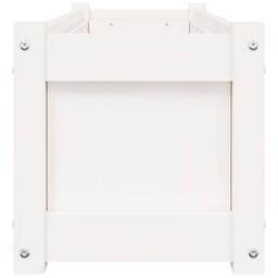 Berkfield Home Beautiful Garden Planter White 90x31x31 cm Solid Wood Pine - Size: 90 x 31 x 31 cm - thumbnail 6
