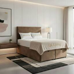 DS Living Prima Mink Divan Bed in Brown - Size: Single - thumbnail 1