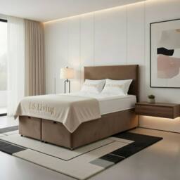 DS Living Prima Mink Divan Bed in Brown - Size: Single - thumbnail 3