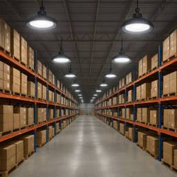 First Choice Lighting High Bay - 150W LED IP65 UFO Style Commercial Warehouse Light in Black - thumbnail 2