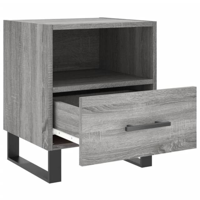 Berkfield Home Modern Bedside Cabinet Grey Sonoma 40x35x47.5 cm Engineered Wood - image 1