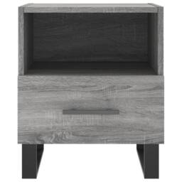 Berkfield Home Modern Bedside Cabinet Grey Sonoma 40x35x47.5 cm Engineered Wood - thumbnail 4