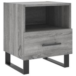 Berkfield Home Modern Bedside Cabinet Grey Sonoma 40x35x47.5 cm Engineered Wood - thumbnail 3
