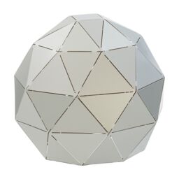 Orsina Silver Finish Table Lamp, Gold Inner Shade Table Light For Living Room, Durable Geometric Lamp - thumbnail 3