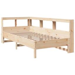 Berkfield Home Decorative Bookcase Bed without Mattress 75x190 cm Solid Wood Pine in Light Tan - thumbnail 4