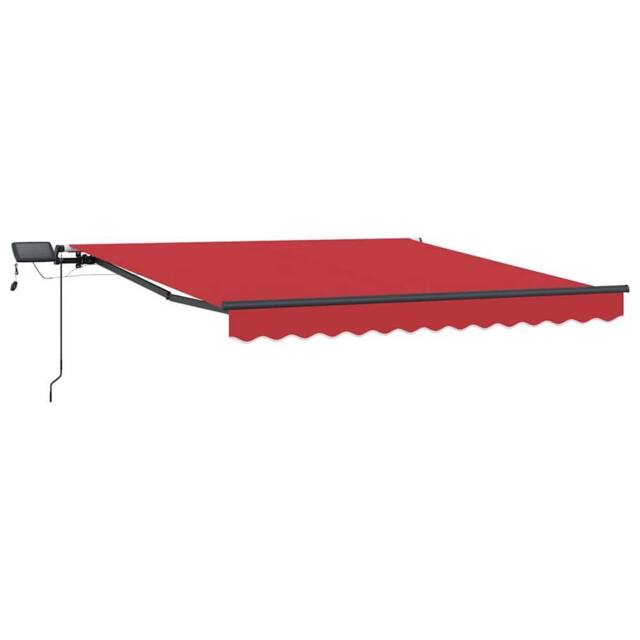 Berkfield Home Manual Retractable Awning with LED Red 300x250 cm - image 1