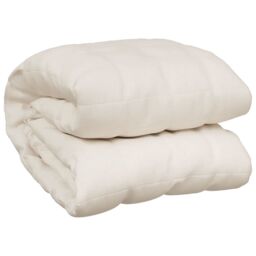 Berkfield Home Weighted Blanket Light Cream 220x230 cm King 11 kg Fabric - thumbnail 2