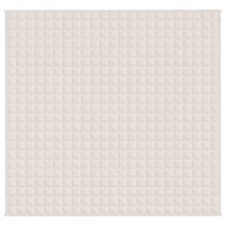 Berkfield Home Weighted Blanket Light Cream 220x230 cm King 11 kg Fabric - thumbnail 3