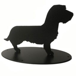 Poppyforge Sausage Dog Boot Scraper Silhouette - Steel - Black - thumbnail 2