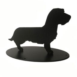 Poppyforge Sausage Dog Boot Scraper Silhouette - Steel - Black - thumbnail 1