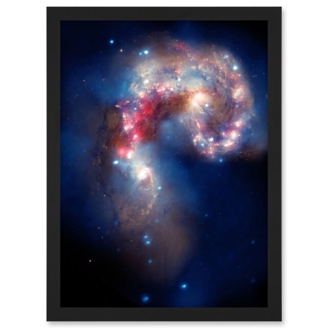 Artery8 Hubble Space Telescope Image Colourful Antennae Galaxies Galactic Spectacle Colliding Pair Mosaic Composite w/ Chandra X-Ray Observatory - image 1