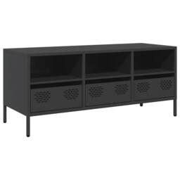 Berkfield Home TV Cabinet Black 101.5x39x43.5 cm Cold-rolled Steel