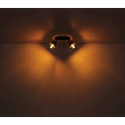 Netlighting Milley Twin Ceiling Spotlight Matt Black Smoke Glass Shade 2x E27 - thumbnail 5
