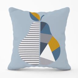 Warren Reed - Designer Geometric Pear Cushions in Blue - Size: 45 cm x 45 cm - thumbnail 1