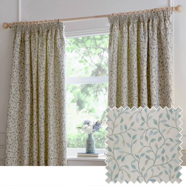 Voyage Maison Cervino Jacquard Pencil Pleat Curtain Pair in Blue - Size: 168 cm width x 229 cm drop - image 1