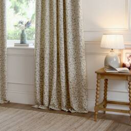 Voyage Maison Cervino Jacquard Pencil Pleat Curtain Pair in Blue - Size: 168 cm width x 229 cm drop - thumbnail 4