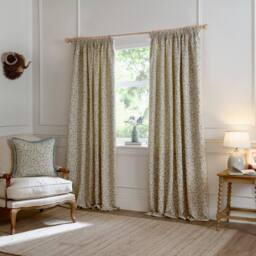 Voyage Maison Cervino Jacquard Pencil Pleat Curtain Pair in Blue - Size: 168 cm width x 229 cm drop - thumbnail 2