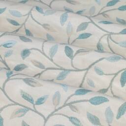 Voyage Maison Cervino Jacquard Pencil Pleat Curtain Pair in Blue - Size: 168 cm width x 229 cm drop - thumbnail 6