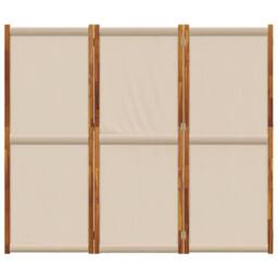 Berkfield Home 3-Panel Room Divider Taupe 210x180 cm - thumbnail 4