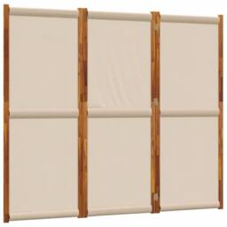 Berkfield Home 3-Panel Room Divider Taupe 210x180 cm - thumbnail 2