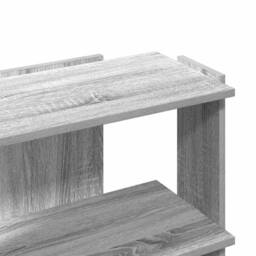Berkfield Home Bookcase 3-Tier Grey Sonoma 60x30x60 cm Engineered Wood - Size: 60 x 30 x 60 cm - thumbnail 7
