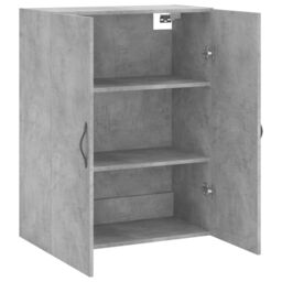 Berkfield Home Wall Mounted Cabinet Concrete Grey 69.5x34x90 cm Engineered Wood - thumbnail 6
