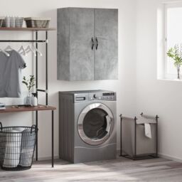 Berkfield Home Wall Mounted Cabinet Concrete Grey 69.5x34x90 cm Engineered Wood - thumbnail 1