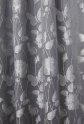 New Edge Blinds Meadows Lined Eyelet Jacquard Curtains in Grey - Size: 168 cm width x 183 cm drop - thumbnail 1
