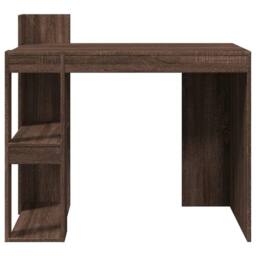 Berkfield Home Office Desk Brown Oak 103.5x56.5x94 cm Engineered Wood - thumbnail 4