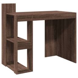 Berkfield Home Office Desk Brown Oak 103.5x56.5x94 cm Engineered Wood - thumbnail 3
