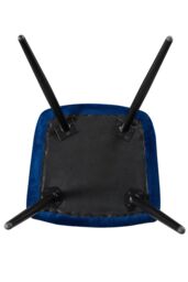 Life Interiors Single Camden Modern Velvet Dining Chair with Armrests, Quilted Design & Black Metal Legs in Royal - thumbnail 6