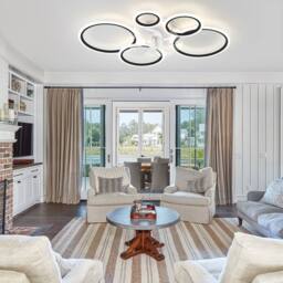 NIVOR 5 Ring Ceiling Fan with Light & Remote Control LED Dimmable Quiet in White - thumbnail 9