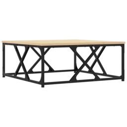 Berkfield Home Coffee Table Sonoma Oak 70x70x30 cm Engineered Wood in Brown - Size: 70 x 70 x 30 cm - thumbnail 2