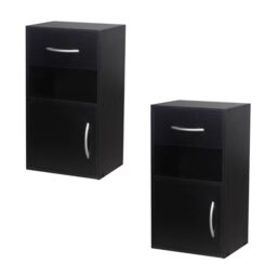 EONLION 2 Wooden Nightstands - Bedside Cabinet with Door Drawer in Light Oak - thumbnail 2